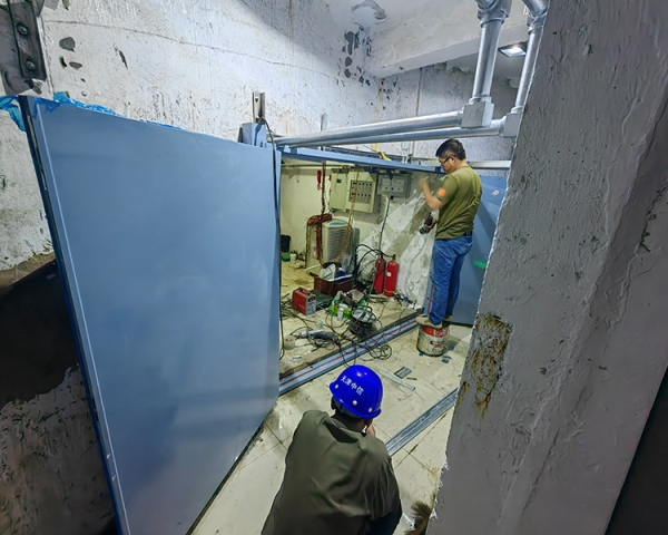 山西西龍池電站防火門、快速門施工現(xiàn)場